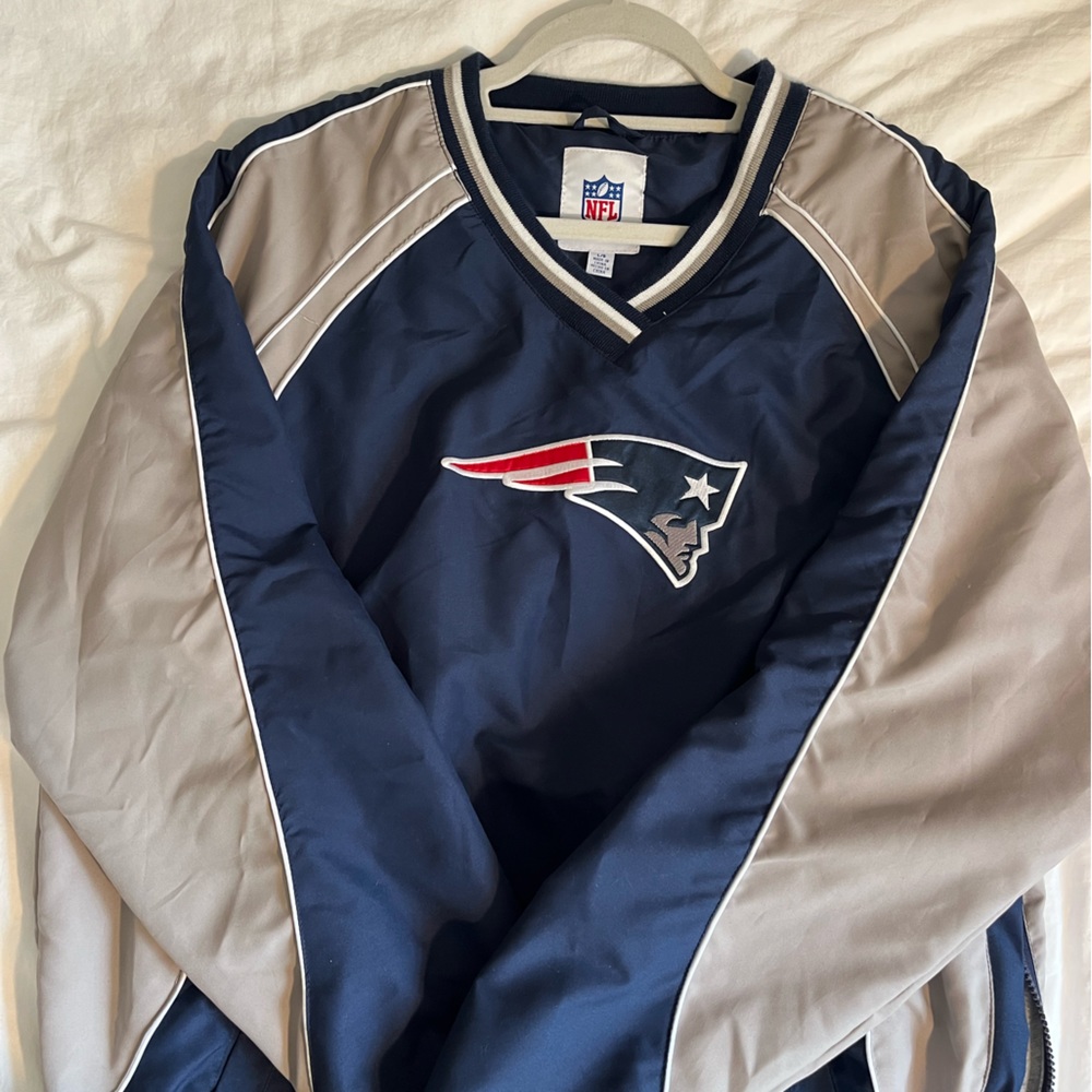 Vintage New England Patriots Pullover Windbreaker